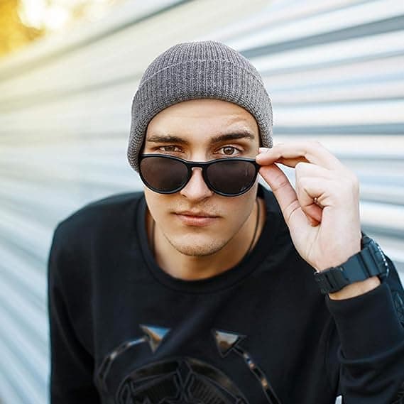 (Grå) Herre, Hat Baseballkasket Trawlerhat Watch Cap Cuffed Skull Ha