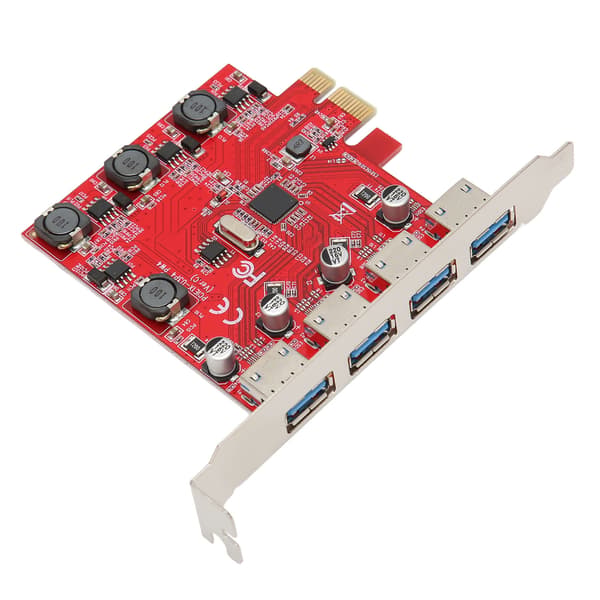 4-ports 5 Gbps USB 3.0 PCI Express udvidelseskort til Windows 11 10 til Server 2012 til Linux indbygget selvforsynende teknologi