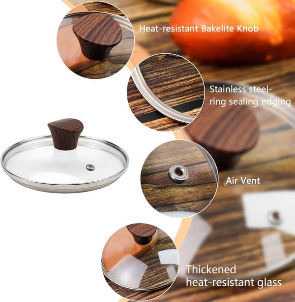 6 tommer låg af hærdet glas Brown 6 Inch