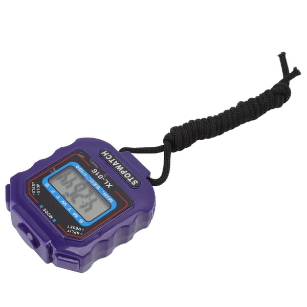 Electronic Stopwatch Single Row 2 Display Sports Timer Athletic Competition Clock with AG13 Button Battery XL 016 Blue