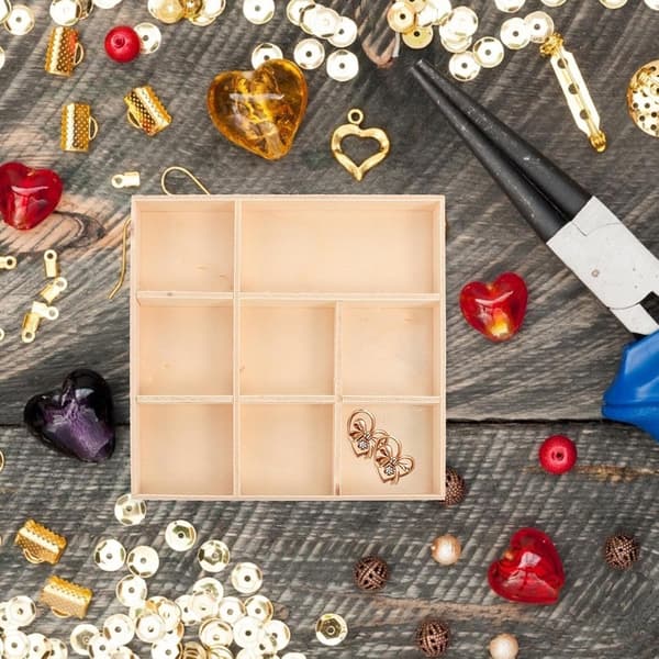 2 st dekorativ låda jul DIY handmålad trälåda smyckesförvaringsbehållare för hemmet jul