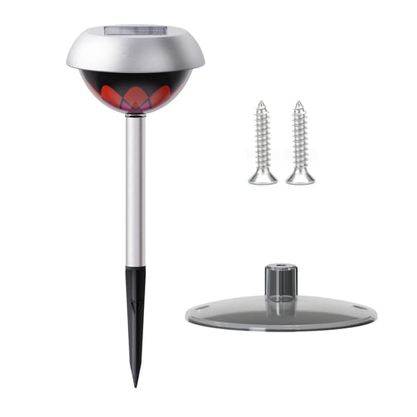 Udendørs havesolcellelamper (2-pak) — LED udendørs landskabsbelysning, dekorative solcellelamper Metalversion] Metal version]