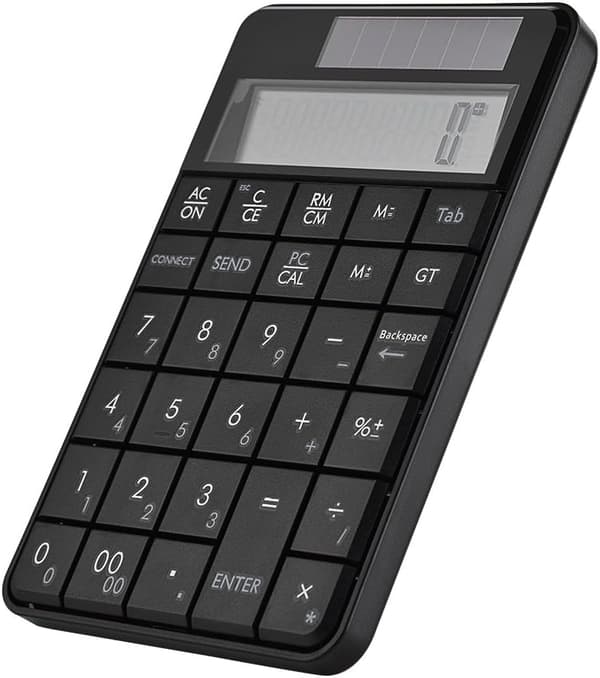 Mini 2.4G USB langaton 2-in-1 29 näppäimen numeronäppäimistö ja laskin LCD-näytöllä