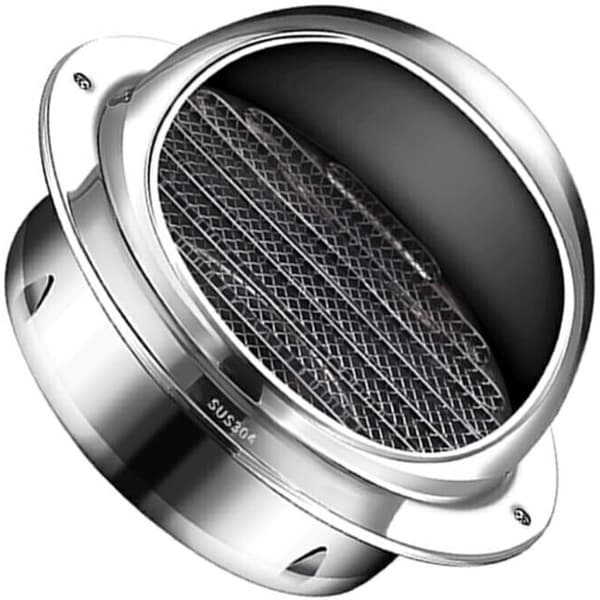 2-delt universell ekstern oksehodeventilator, ventilasjonsgitter i rustfritt stål, holdbar og robust, værbestandig, 100 mm