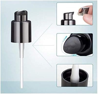 10 st 415/20mm Svarta Ersättningspumpar Pumphuvud med Rotationslås och Lock för Foundation Eterisk Olja Lotionflaskor
