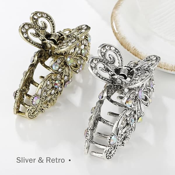 Vintage-hiusklipsi (Vintage Silver), strassiseos