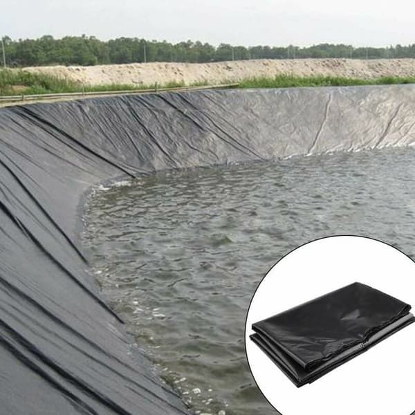 HDPE-dammdug - 2m x 3m - Sort - Til havedamme, bække, springvand og vandhaver