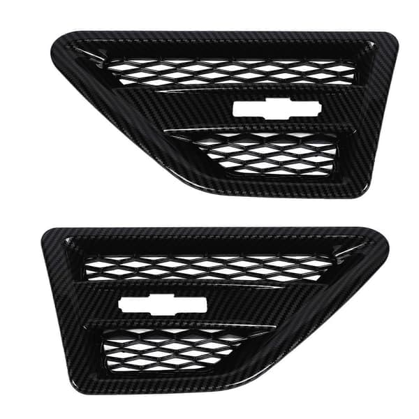 Freelander 2 LR2 2007-2014 Kulfiberlook Motorhjelm Side Luftudluftning Dekorationsdæksel (2 stk)