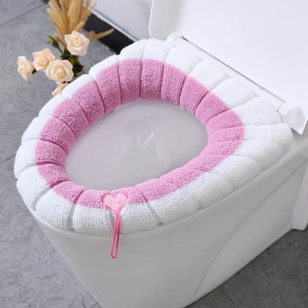 Badrum Mjuk Toalettlock Matta (Rosa)