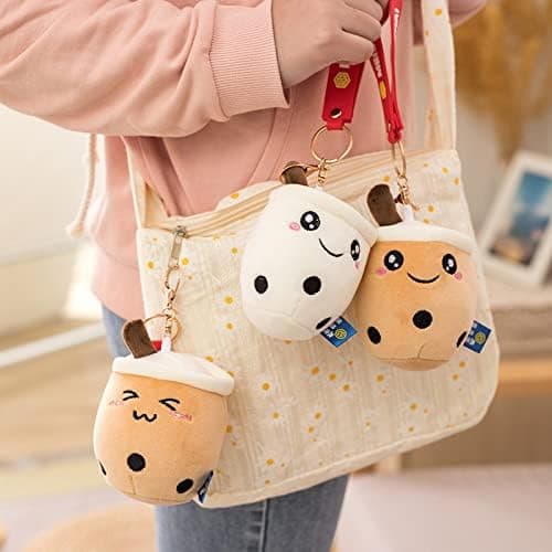 Kawaii Boba Tea Plush Cute Stuffed Animal Pillow Emoji Face