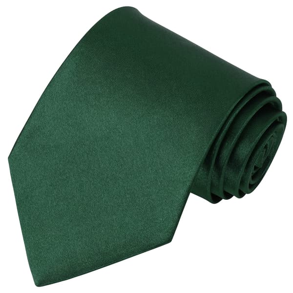 Herrslipsar enfärgad slips för män bröllop affärer formella slipsar Mörkgrön Dark green