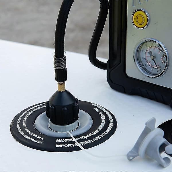 Kajakadapter, Kajakbåd Luftpumpe Luftventil Oppustningsadapter, Standard Ventiladapter, Stand Up Paddle Board Nautisk Flåde Sup Pumpeadapter sort