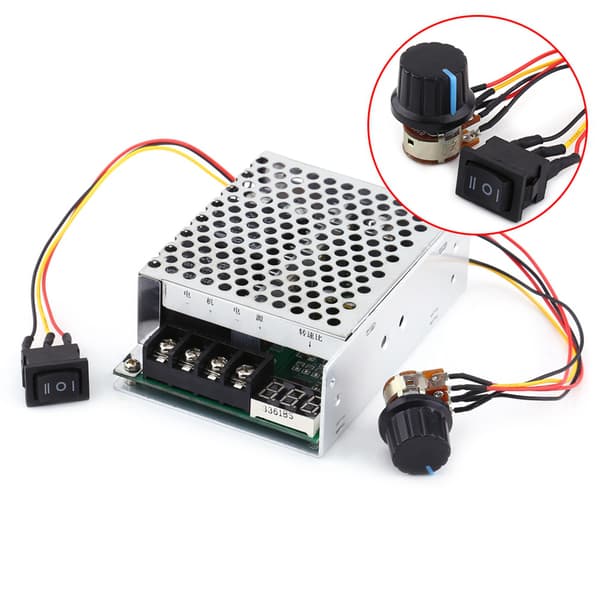 Digital Display DC Motor Hastighedsregulator 10V til 55V 40A med Frem/Tilbage-kontakt