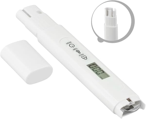 Noggrann pH-testmätare och 0-9990 ppm & temperaturdricksvattenkit med digital för vatten,