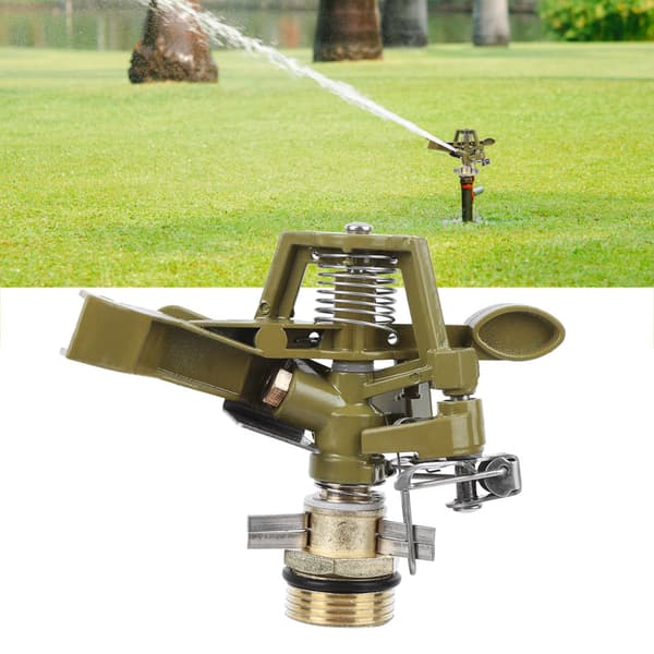 360° roterende sprinklerdyse med G3/4in hanstik til havevanding