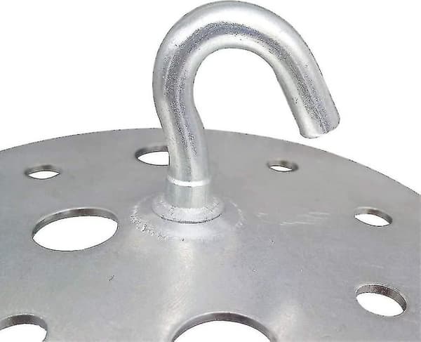 2 stk. metal runde base loftkroge 90 mm kraftig lysekrone H