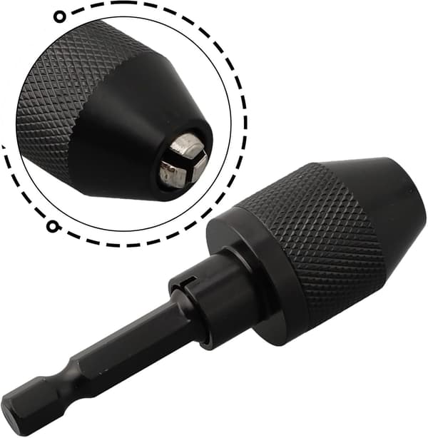Chuck Hex Shank Adapter Bit Quick Change Non Bits Keyless Conversion Drill Driver, konverterar omedelbart hållare för
