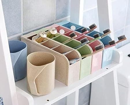 Wheat Straw Desktop Organizer for Office/School Supplies