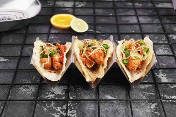 Tacoholder 4-pak - Rustfrit stål Tacostativ Stålbakke-FA6-