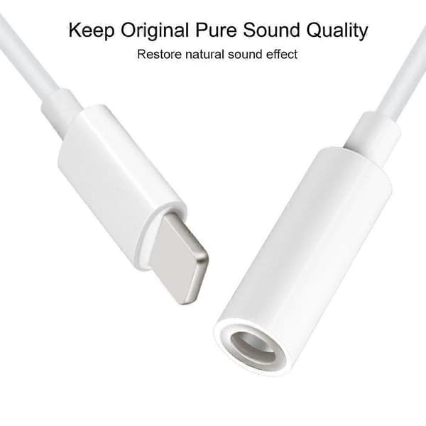 Lightning 8Pin Han til 3,5 mm Hun Port Lydkabel til iPhone X/8/8 Plus osv.
