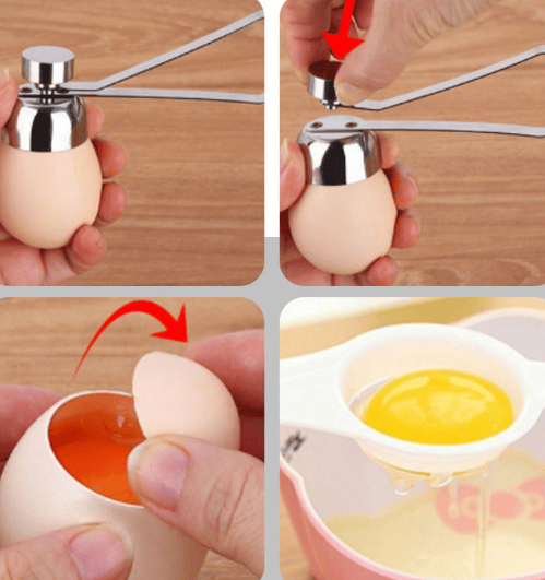 Eggeskallåpner i rustfritt stål (10,5 x 3,5 L), eggeskallåpner for kokte egg