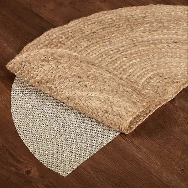 (pow yeah!) AIESY D-formad handvävd jutematta, vändbar matta för sovrum, beige 80 x 40 cm D