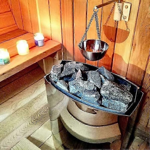 Sauna Aromaterapiskål Oliediffusor i Rustfrit Stål til Sten Varmebestandig Beroligende Aroma