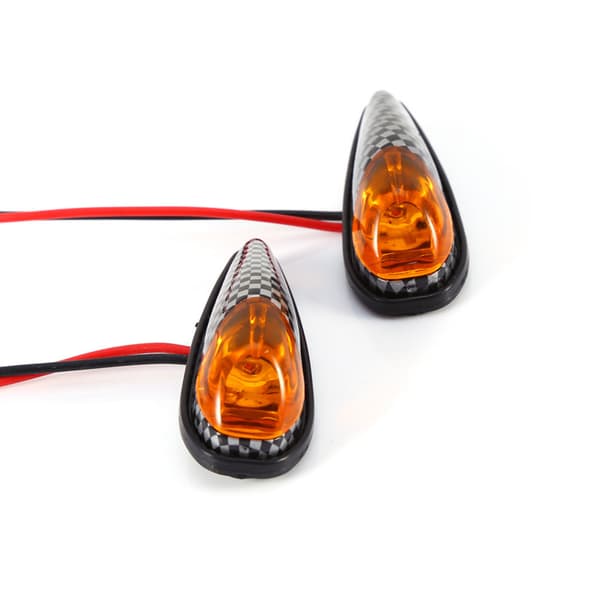 Motorcycle Turn Signals High Power Cat Eye LED Turn Signal Indicator Snake-shaped Shell Yellow Light