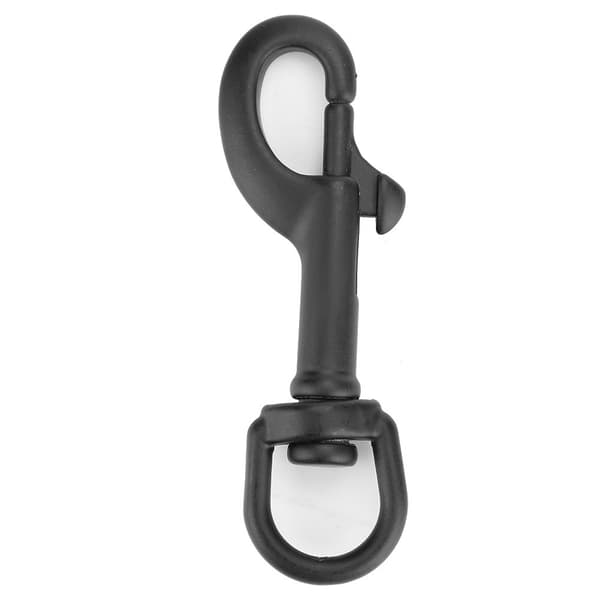 316 rustfritt stål enkelthode krok Swivel Eye Snap Scuba Diving Tilbehør (75MM, svart)