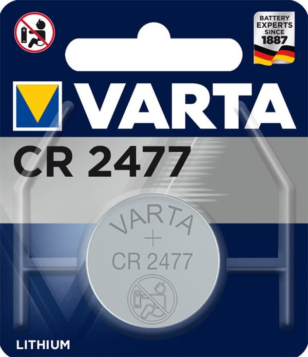 CR2477 (6477) paristo, 1 kpl läpipainopakkaus Silver