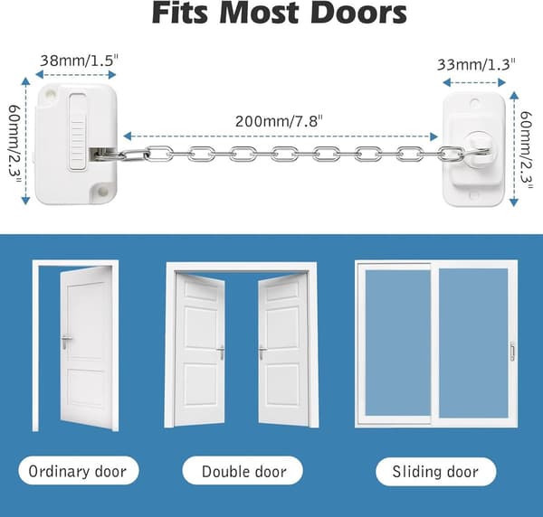 Adjustable Window Locks, No Punching, Child Safety for Metal and Sliding Windows
