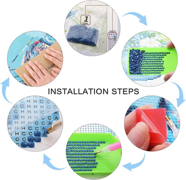 5D Diamantmaleri-sæt, Diamantmaleri, Mal efter nummer, DIY