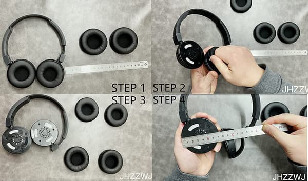 Øreputer kompatible med 75 mm (7,5 cm) 2,95 tommer diameter puter profesjonelle hodetelefoner øreputer puter erstatning