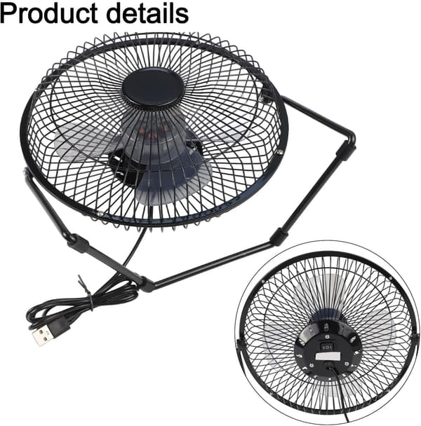 5 ventilatorer 8 tommer USB hønsehuse og drivhuse 2W solpanelkit med til bæredygtig køleløsning