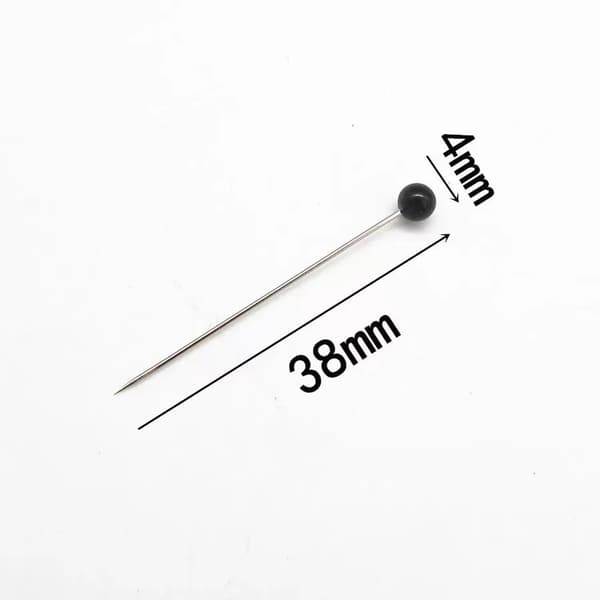 500 stykker 38mm/4mm glasshode, synåler synåler rundt hode