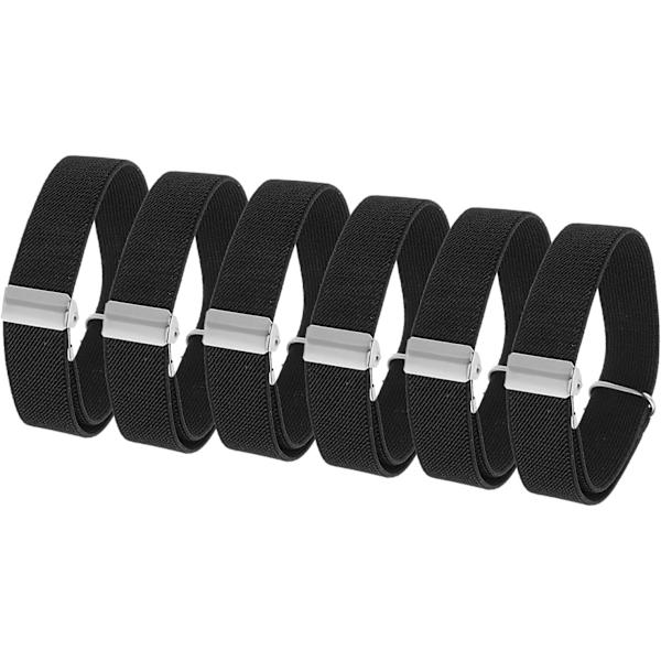 Elastisk ærmegarter 6 stk sort