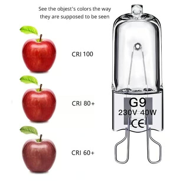 G9 halogenpærer 40W, 230V, 10-pakning 40W 40W