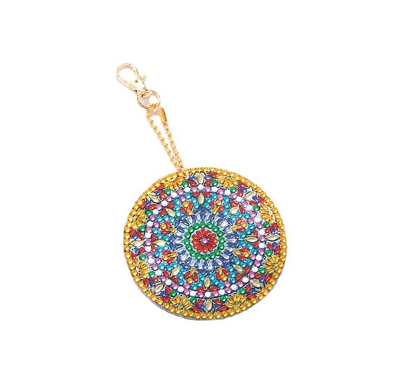 Sæt med 5, 5D DIY Diamant Kunst Maleri nøglering, Diamant Maleri