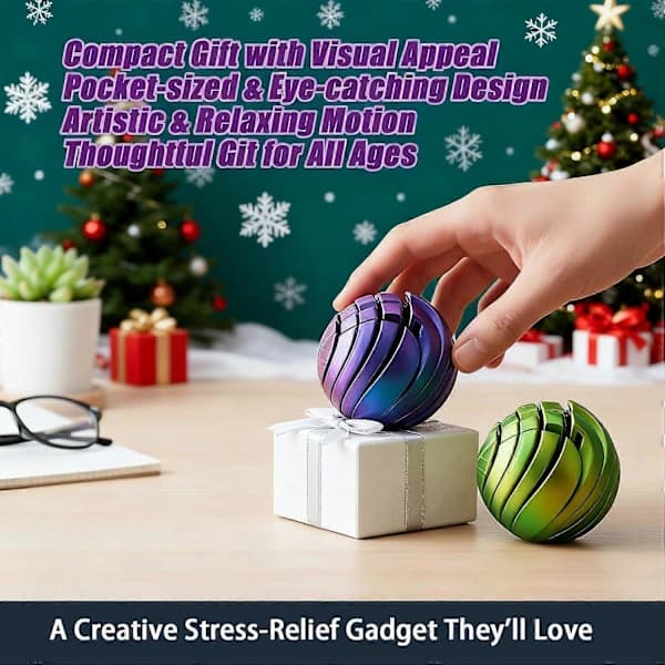 (pow yeah!) 3D-printet Slime Ball Fidget Legetøj Bærbar Angstlindring Deformationsgearbold Sensorisk Legetøj til Børn Voksne ADHD Lilla
