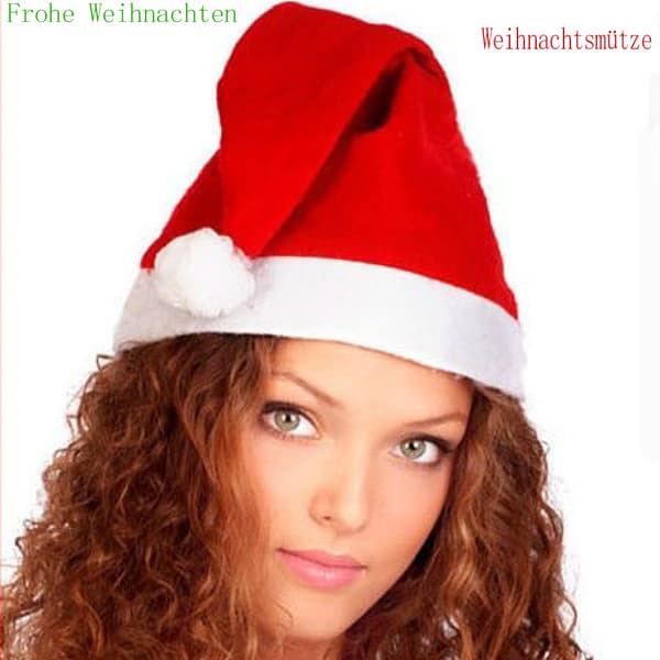 Julehat, julehat, julehat til voksne, blød plys julehat, klassisk julehat, julehat til voksne, julehat.