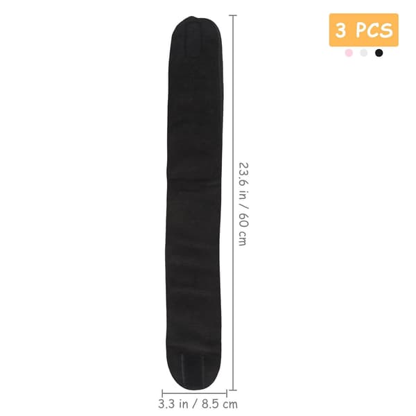 3-pack Spa Ansiktsband Tyg Justerbart Elastiskt Trepack