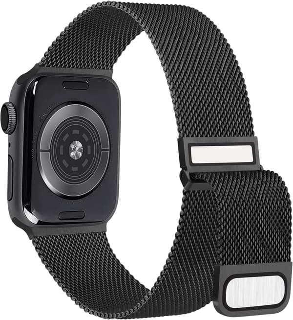 Sort - 1-delt metalrem kompatibel med Apple Watch 38mm 40m