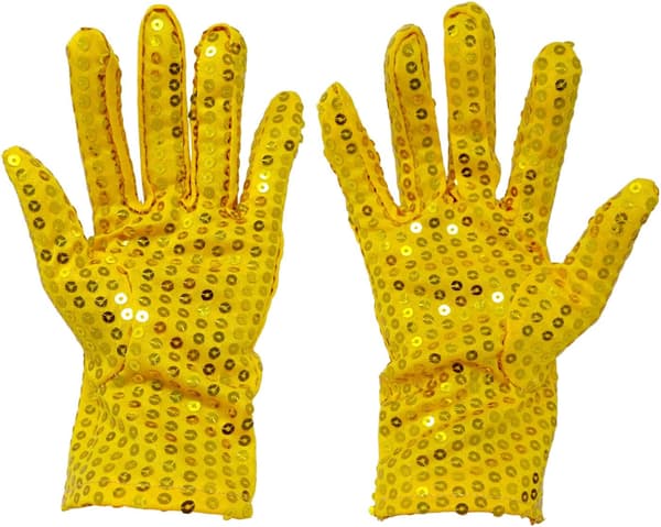 Guld glitrende paillet handsker kostume danseforestilling -