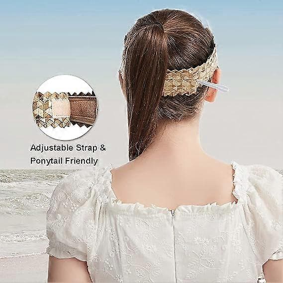 Solbeskyttelse til kvinder, diskette, foldbar stråhat med UV-beskyttelse, rullebar solhat til damer, visirkeps