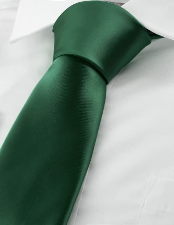 Ensfarget slips for menn bryllup forretninger formelle slips Mørkegrønn Dark green