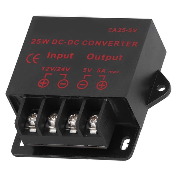 DC 12V 24V til 5V 5A Strømforsyningskonverter Regulator Transformator Modul