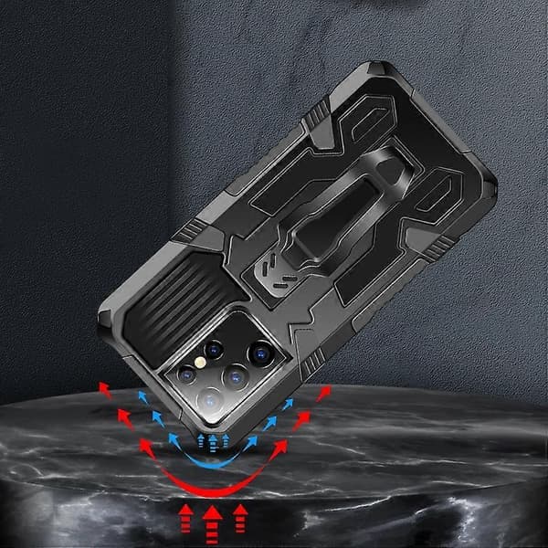 For Samsung Galaxy S21+ 5G Machine Armor Warrior Shockproof PC + TPU Protective Case (Black)