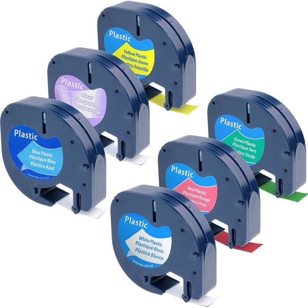 Kompatibel etiketudskiftning til DYMO Letratag 91331 refills (S072