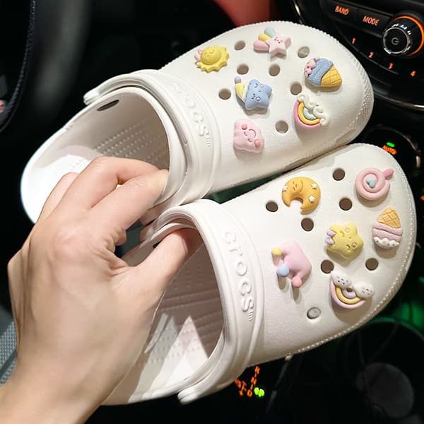 12 stjerner til sko, tilbehør til Croc-charms til teenagere M
