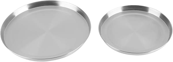 4 delar hällskydd i rostfritt stål, spislock för runda kokplattor, set med skyddsplåtar för el- och gasspis - silver